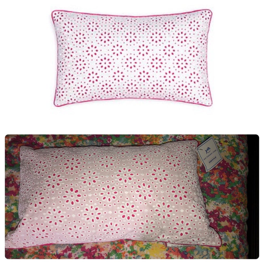 Southern Tide Long Bay Eyelet Throw Pillow - NWT
